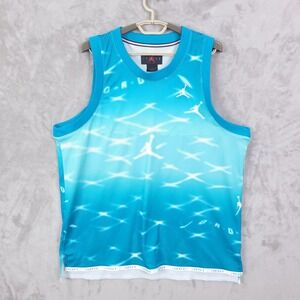 Jordan Tank Jersey Mens Large Blue Jumpman Mesh Basketball Training DX9665-483